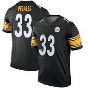 Black Men's David Perales Pittsburgh Steelers Legend Jersey