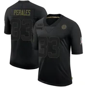 Black Men's David Perales Pittsburgh Steelers Limited 2020 Salute To Service Jersey