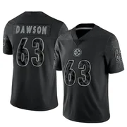 Black Men's Dermontti Dawson Pittsburgh Steelers Limited Reflective Jersey