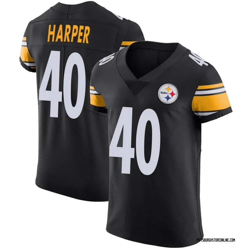 Black Men's Devin Harper Pittsburgh Steelers Elite Team Color Vapor Untouchable Jersey