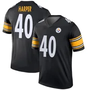 Black Men's Devin Harper Pittsburgh Steelers Legend Jersey