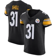 Black Men's Donnie Shell Pittsburgh Steelers Elite Team Color Vapor Untouchable Jersey