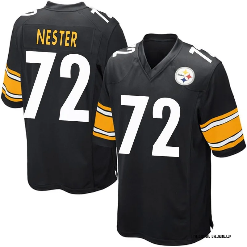 Black Men's Doug Nester Pittsburgh Steelers Game Team Color Jersey