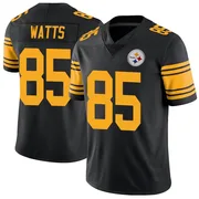 Black Men's Duece Watts Pittsburgh Steelers Limited Color Rush Jersey