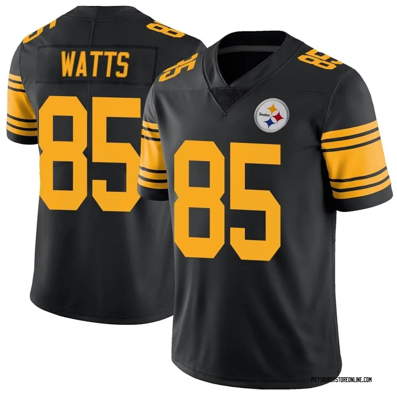 Black Men's Duece Watts Pittsburgh Steelers Limited Color Rush Jersey