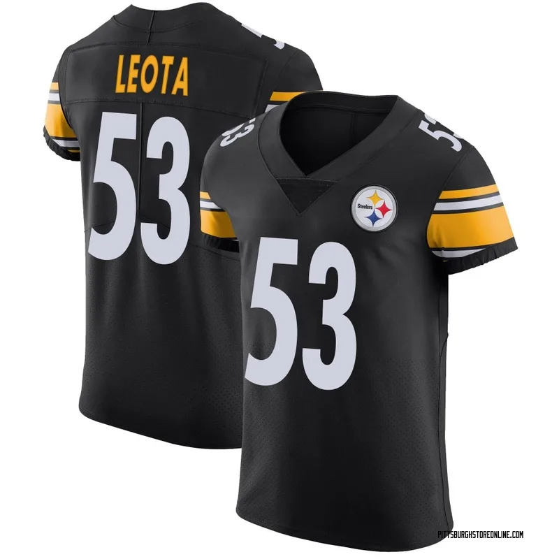 Black Men's Eku Leota Pittsburgh Steelers Elite Team Color Vapor Untouchable Jersey