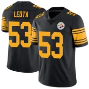 Black Men's Eku Leota Pittsburgh Steelers Limited Color Rush Jersey