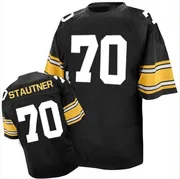 Black Men's Ernie Stautner Pittsburgh Steelers Authentic Mitchell And Ness Team Color Throwback Jersey