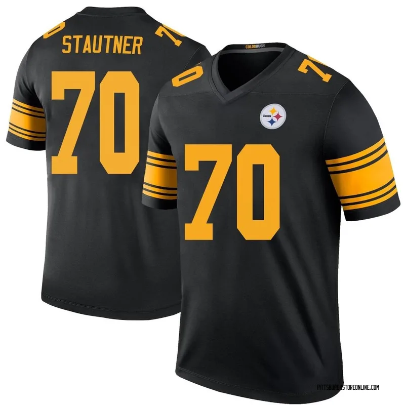 Black Men's Ernie Stautner Pittsburgh Steelers Legend Color Rush Jersey