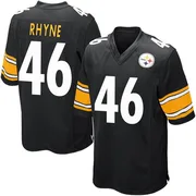 Black Men's Forrest Rhyne Pittsburgh Steelers Game Team Color Jersey