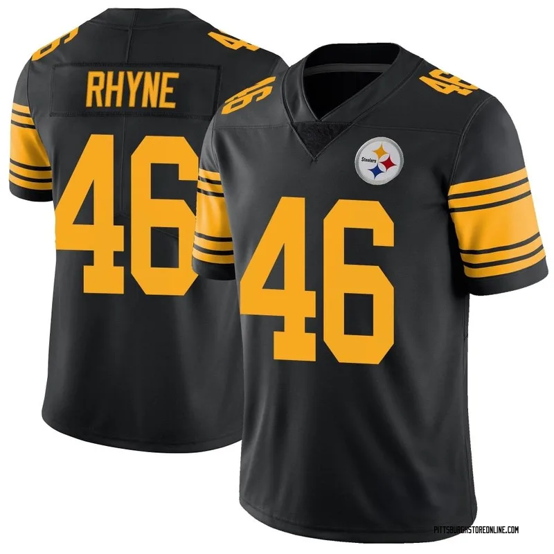 Black Men's Forrest Rhyne Pittsburgh Steelers Limited Color Rush Jersey