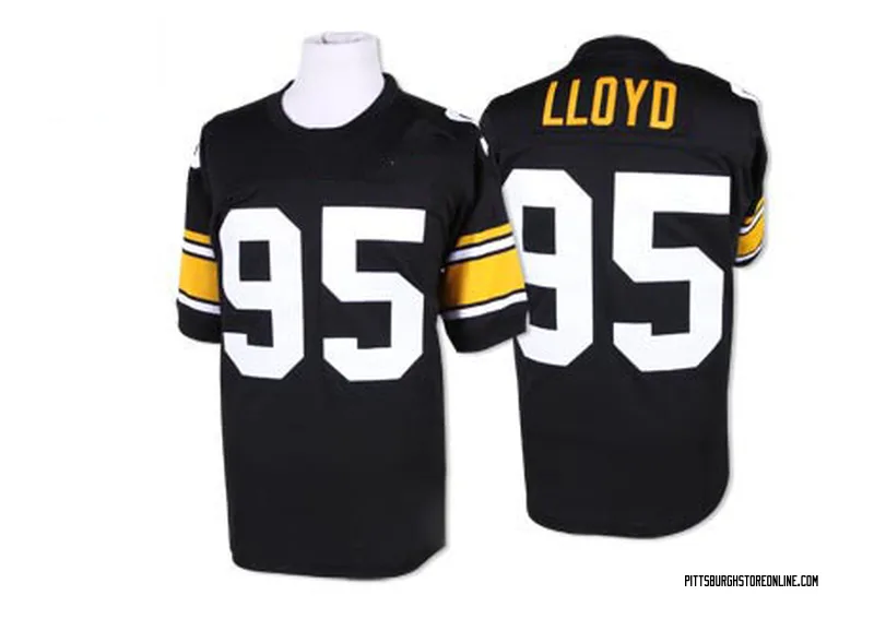 Black Men's Greg Lloyd Pittsburgh Steelers Authentic Mitchell And Ness Throwback Jersey