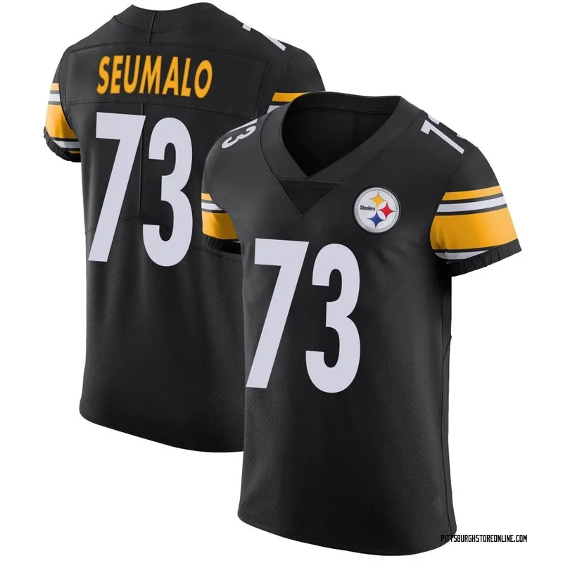 Black Men's Isaac Seumalo Pittsburgh Steelers Elite Team Color Vapor Untouchable Jersey