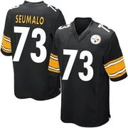 Black Men's Isaac Seumalo Pittsburgh Steelers Game Team Color Jersey