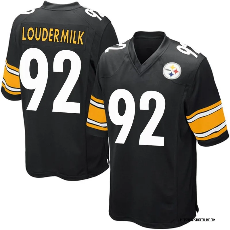 Black Men's Isaiahh Loudermilk Pittsburgh Steelers Game Team Color Jersey