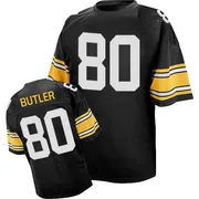 Black Men's Jack Butler Pittsburgh Steelers Authentic Mitchell And Ness Team Color Throwback Jersey