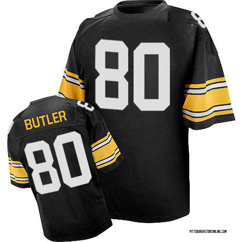 Black Men's Jack Butler Pittsburgh Steelers Authentic Mitchell And Ness Team Color Throwback Jersey