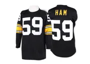 Black Men's Jack Ham Pittsburgh Steelers Authentic Mitchell And Ness Throwback Jersey