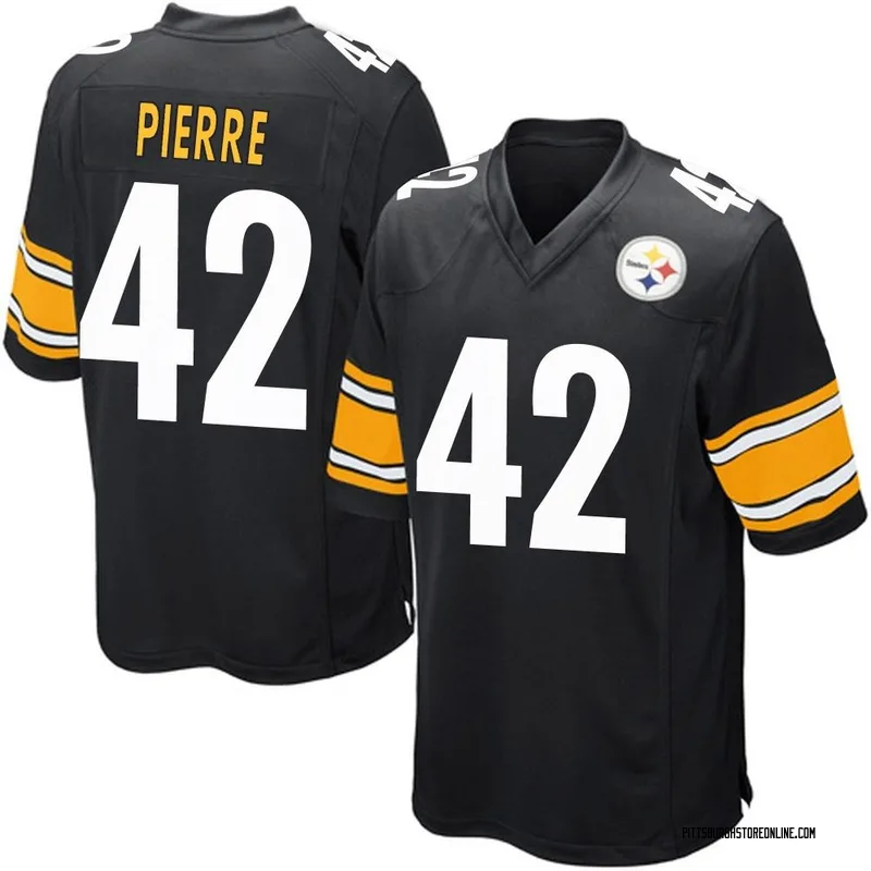 Black Men's James Pierre Pittsburgh Steelers Game Team Color Jersey