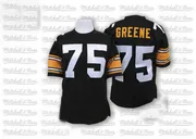 Black Men's Joe Greene Pittsburgh Steelers Authentic Mitchell And Ness Team Color Throwback Jersey