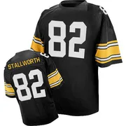 Black Men's John Stallworth Pittsburgh Steelers Authentic Mitchell And Ness Team Color Throwback Jersey