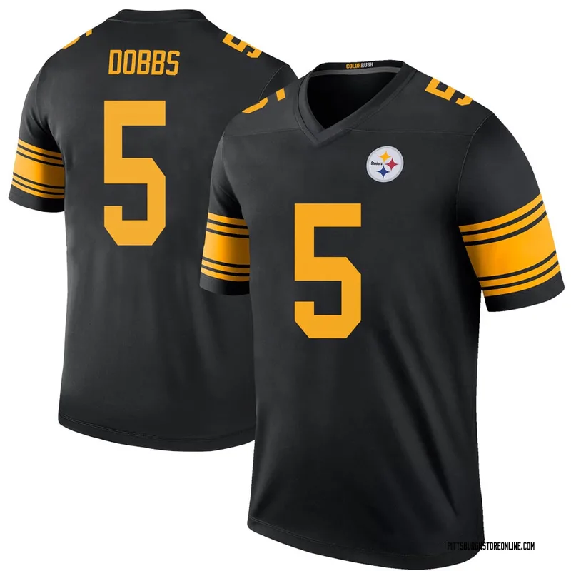 Black Youth Joshua Dobbs Pittsburgh Steelers Legend Color Rush Jersey