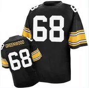 Black Men's L.C. Greenwood Pittsburgh Steelers Authentic Mitchell And Ness Team Color Throwback Jersey