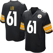 Black Men's Logan Lee Pittsburgh Steelers Game Team Color Jersey