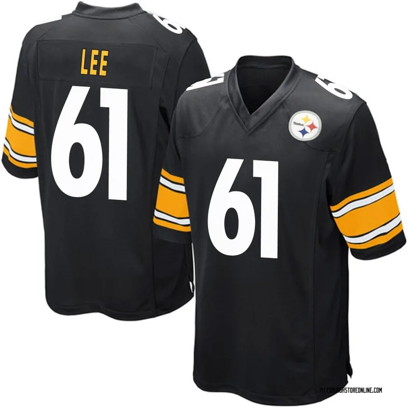 Black Men's Logan Lee Pittsburgh Steelers Game Team Color Jersey