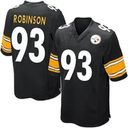 Black Men's Mark Robinson Pittsburgh Steelers Game Team Color Jersey