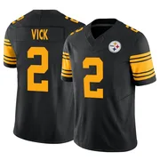 Black Men's Mike Vick Pittsburgh Steelers Limited 2nd Alternate Vapor F.U.S.E. Jersey