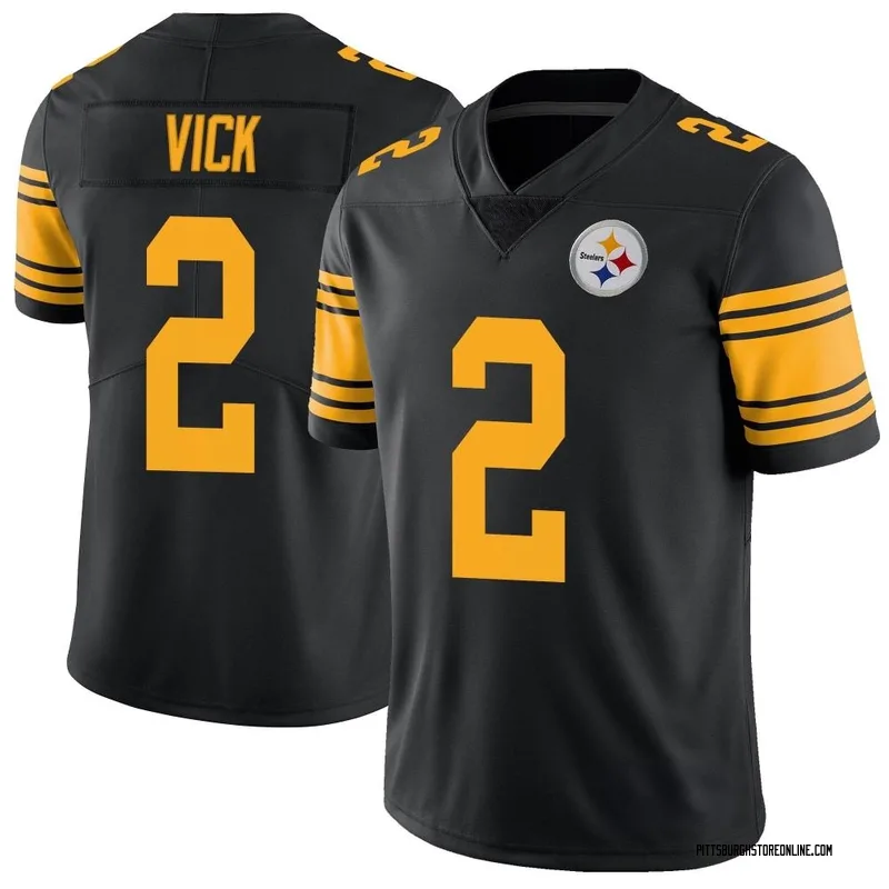 Black Men's Mike Vick Pittsburgh Steelers Limited Color Rush Jersey