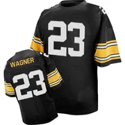 Black Men's Mike Wagner Pittsburgh Steelers Authentic Mitchell And Ness Team Color Throwback Jersey