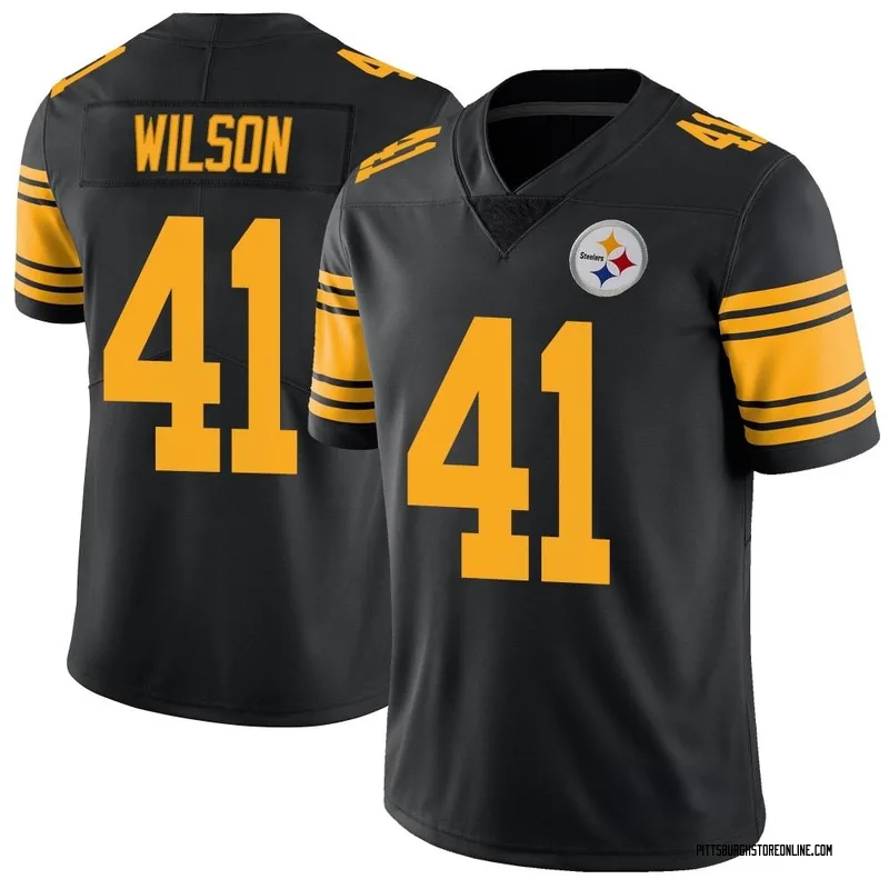 Black Men's Payton Wilson Pittsburgh Steelers Limited Color Rush Jersey