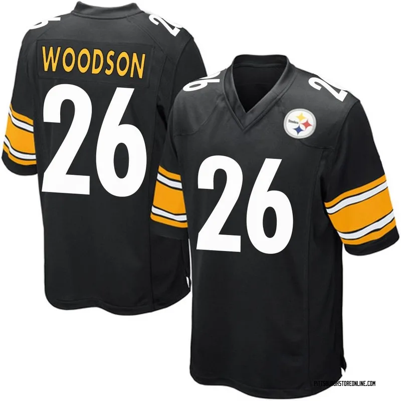 Black Men's Rod Woodson Pittsburgh Steelers Game Team Color Jersey