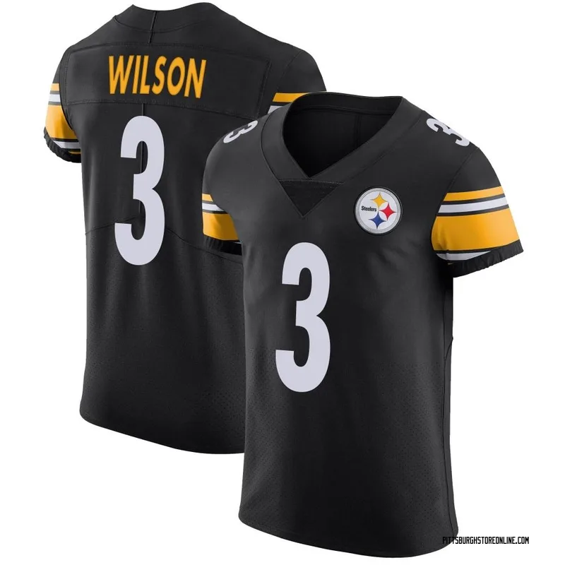 Black Men's Russell Wilson Pittsburgh Steelers Elite Team Color Vapor Untouchable Jersey