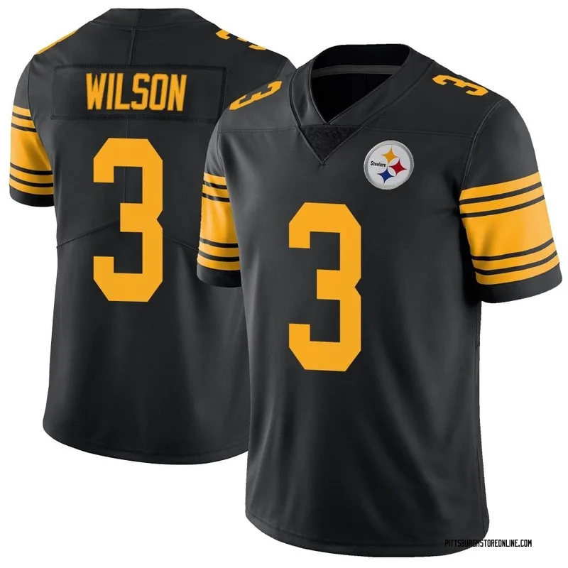 Black Men's Russell Wilson Pittsburgh Steelers Limited Color Rush Jersey