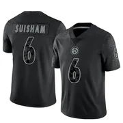 Black Men's Shaun Suisham Pittsburgh Steelers Limited Reflective Jersey