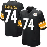 Black Men's Spencer Anderson Pittsburgh Steelers Game Team Color Jersey