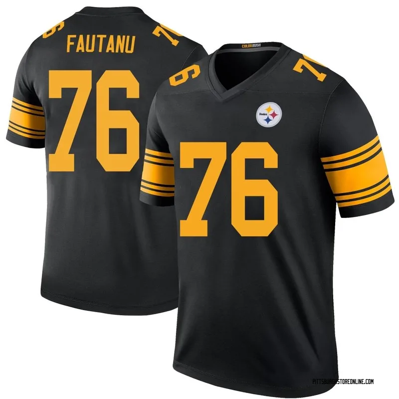 Black Men's Troy Fautanu Pittsburgh Steelers Legend Color Rush Jersey