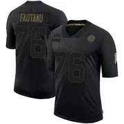 Black Men's Troy Fautanu Pittsburgh Steelers Limited 2020 Salute To Service Jersey