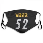 Black Mike Webster Pittsburgh Steelers Washable & Reusable Face Mask With PM2.5 Filter