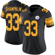 Black Women's Aaron Shampklin Pittsburgh Steelers Limited Color Rush Jersey