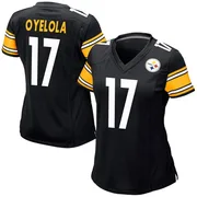 Black Women's Ayo Oyelola Pittsburgh Steelers Game Team Color Jersey