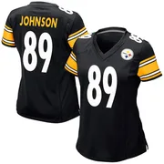 Black Women's Brandon Johnson Pittsburgh Steelers Game Team Color Jersey