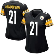 Black Women's C.J. Henderson Pittsburgh Steelers Game Team Color Jersey