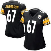 Black Women's Calvin Anderson Pittsburgh Steelers Game Team Color Jersey