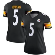 Black Women's Cameron Johnston Pittsburgh Steelers Legend Jersey