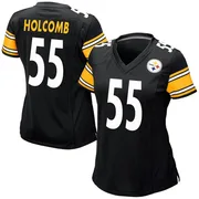 Black Women's Cole Holcomb Pittsburgh Steelers Game Team Color Jersey