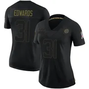 Black Women's Daijun Edwards Pittsburgh Steelers Limited 2020 Salute To Service Jersey